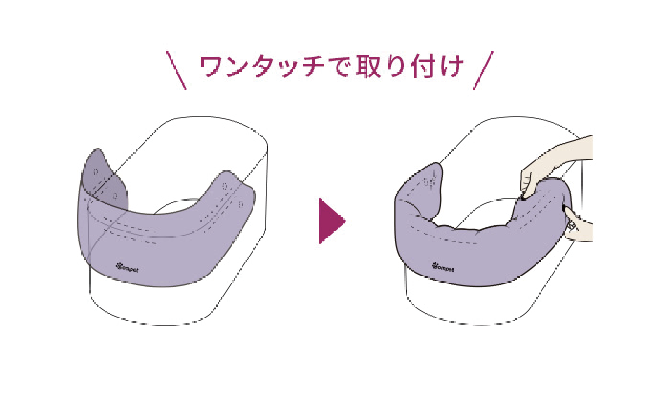 磁石でワンタッチ！