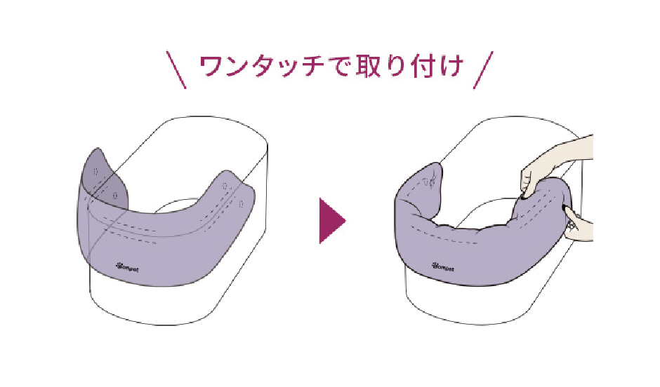 磁石でワンタッチ！